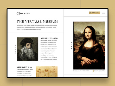 The Virtual Museum art branding clean design minimal ui ux webdesign