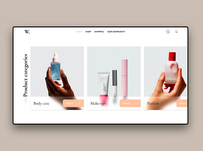 W. A story of beauty clean concept cream dailyui design interface minimal modern ui ux webdesign