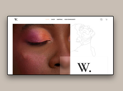 W. A story of beauty clean concept cream dailyui design interface minimal ui ux webdesign