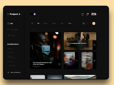 Bookmark app UI / UX appdesign application blackandwhite bookmark bookmarks cards ui concept dailyui dark dark ui darkmode dashboard interface minimal minimalist modern technology ui uiux ux