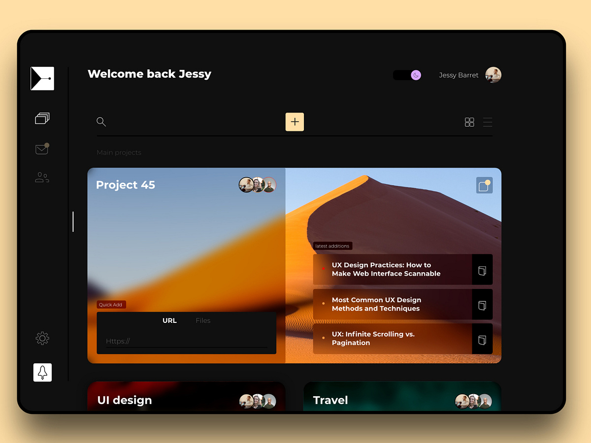 Bookmark app UI / UX by Jessy Barret on Dribbble