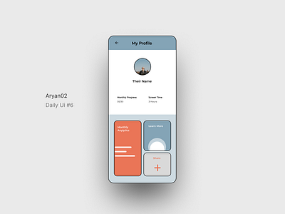 Profile section UI app appdesign design graphic design illustrations ui