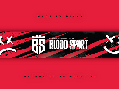 BLOOD SPORT ARMY, GAMING ESPORT BANNER 3d animation binny binny ff blood sport army branding bs design ff free fire gaming gaming esport banner gaming esport design graphic design illustration logo motion graphics ui