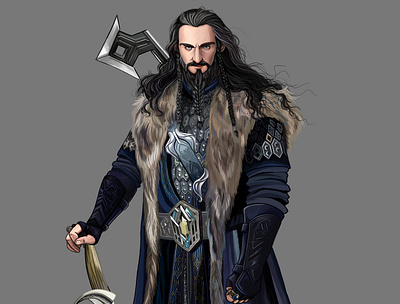 Thorin Oakenshield bookillustration illustration