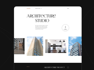 Architecture Studio Homepage | Website architecture black and white design e commerce ecommerce landing landing page minimalism minimalistic monochrome portfolio studio ui ux web design website