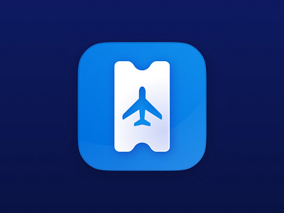 Airplane App Icon air air tickets airplane app app icon blue icon logo macos mobile ticket