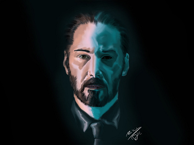 John Wick (The BoogeyMan) design design art design digital digital digital painting digitalart illustration john wick keanu reeves painting ui