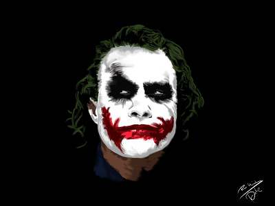 Joker (Heath Ledger) batman dc design design art design digital digital digital illustration digital painting digitalart joker painting sketch