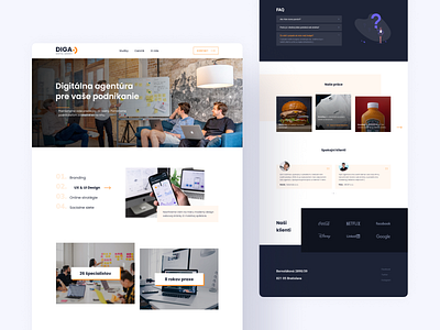 Digital agency landing page