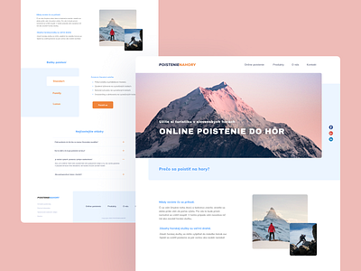 Mountain Insurance Landing page clean concept design figma insurance landing mountain template ui uidesign web