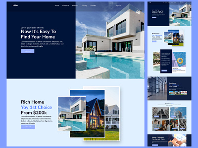 HomeFinder WebApp Design concept find home home real estate trendy website website builder website design