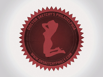 Possible Dr. Sketchy's Philly Sticker pin up sexy silhouette sticker