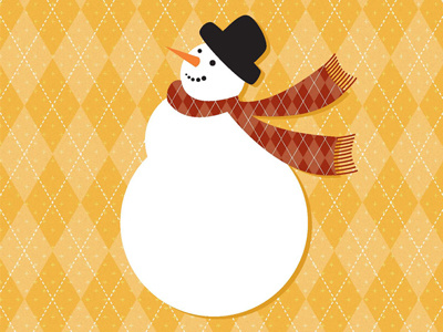 Snowman Illustration - Holiday Card greeting card holiday illustration snowman