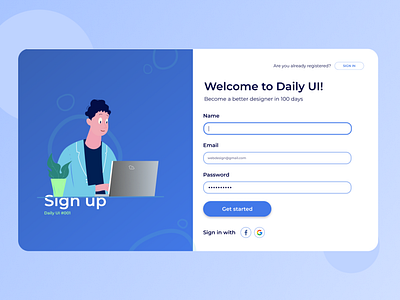 Sign up / Daily UI #001