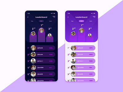Leaderboard / Daily UI #019 019 app daily daily 100 challenge daily ui daily019 dailyui dailyui019 dailyuichallange dailyuichallenge design find job find work findwork leader leaderboard leaderboards purple ui web