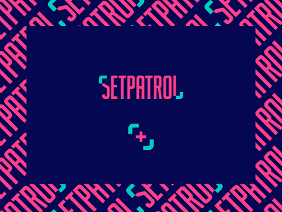 SetPatrol blue branding film graphic design logo pink plus striking symbol vector viewfinder