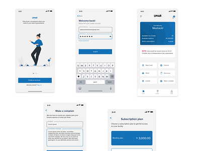 LINAR MOBILE APP app design ui ux