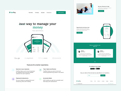 FastPay - A financial Management Website. app branding design icon ui uiux uidesign uxdesign ux web