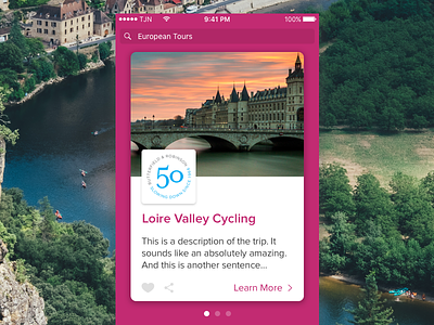 Vacation Tours Mobile App #3