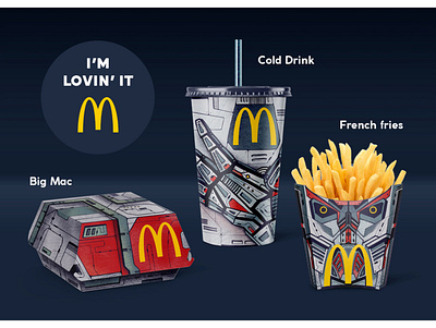 Packaging concept for McDonald's design illustration mcdonalds package packaging robotic