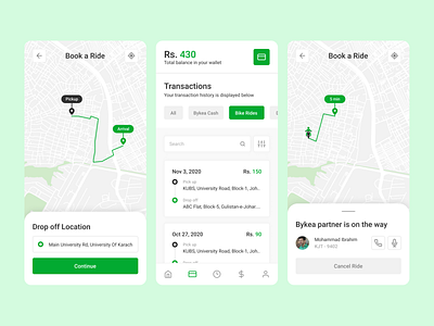 Bykea UI/UX Redesign android app app design figma location mobile mobile app redesign transport app ui ui ux user experience user interface