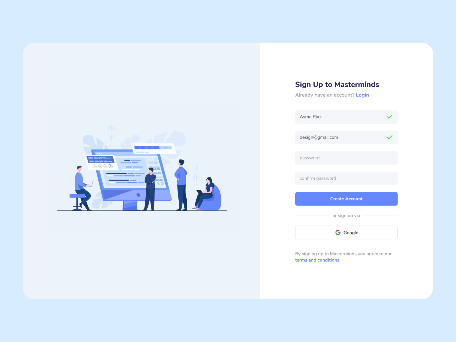 Sign Up by Asma Riaz Malik on Dribbble