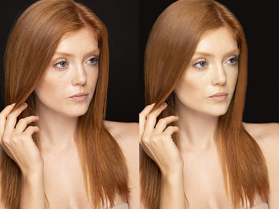 Before and after High End Retouch 3