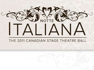 Notte Italiana — Invitation Cover debut print theatre vector wordmark