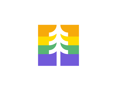 EWHS Science Club logo gradient logo rainbow science tree