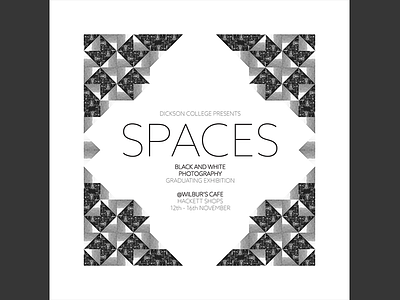 SPACES Invite blackandwhite invitation mockup