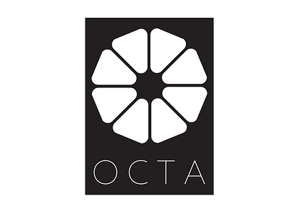 OCTA black and white food health logo