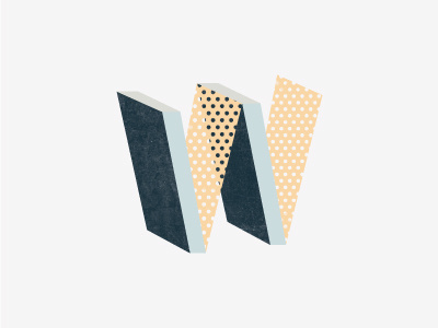 W is for Wander letter minimal texture type typography