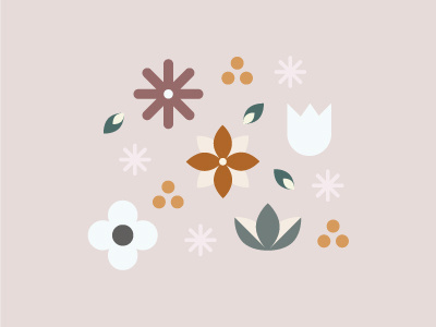 A Batch of Flowers flower flowers icon iconography illustration minimal