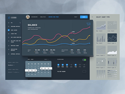 Dark UI vs Light UI animation colors customize dark theme dashboard data visualization design interface light responsive ui widget