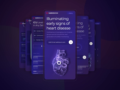 Interface Design for Cardiac Monitoring Platform animation cardio monitoring cardiosense dashboard data design health interactions interface ui