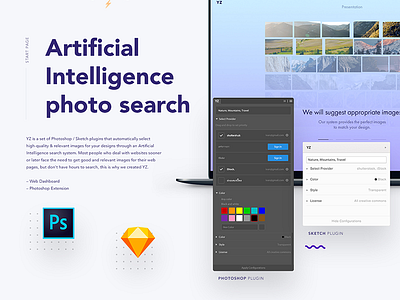 YZ - Artificial Intelligence Photo Search ai back end case study crowdfunding dashboard exstension kickstarter live plugin sketch startup vr