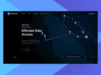 BEAM Project | Launch section flow animation app business connectivity data data analysis design digital electronic flow illustration interactions interface landing page ui map market place responsive ui ux webdesign