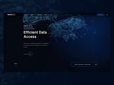 BEAM Project | Efficent Data Acces 2019 trends access analysis animation app connected connection connectivity dashboard data features flow interactions interface jobs map motion points responsive ui