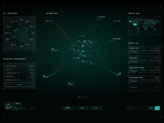 Network Map Traffic Map Data Interface Design by George Railean on Dribbble