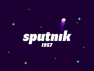 Sputnik Logo debut design illustration logo space sputnik typography