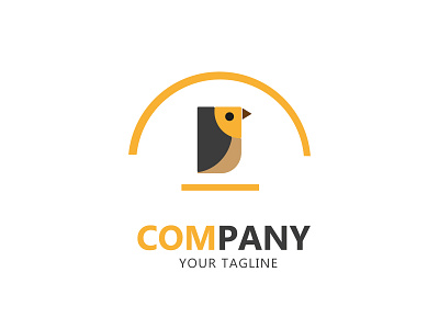 logo animal bird design flat icon illustration logo