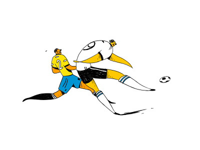 Shot ball drawing editorial illustration football fußball illustration line