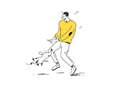 You should dance! dance dog drawing editorial illustration illustration line lineup zeichnung