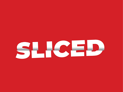 Sliced illustration typography
