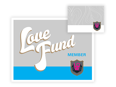 Love Fund Collateral crema heart love notecard sign woodgrain