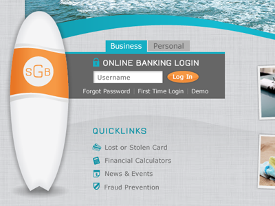 Second Option: Surfboard with Login