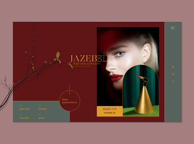 Beauty application beauty salon branding design concept logo ui design web design