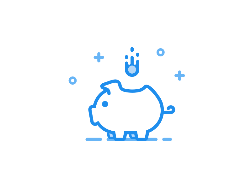 Piggy bank v2 animated bank icon lease money payments piggy sublet