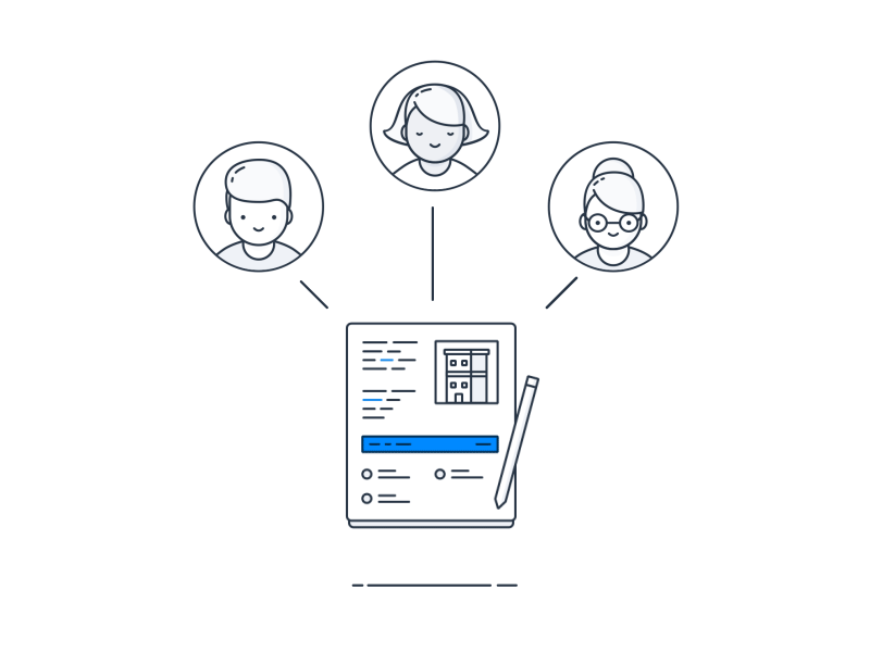 Roommate Agreements - Hero Animation agreement animation apartment building document flip lease roommate sublet svg