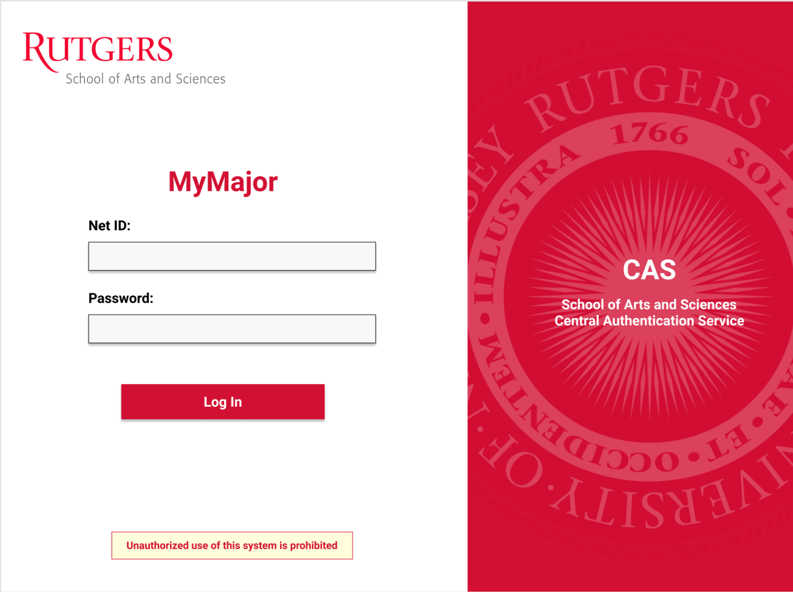 Rutgers Login Page Redesign by Anna Kareeva on Dribbble